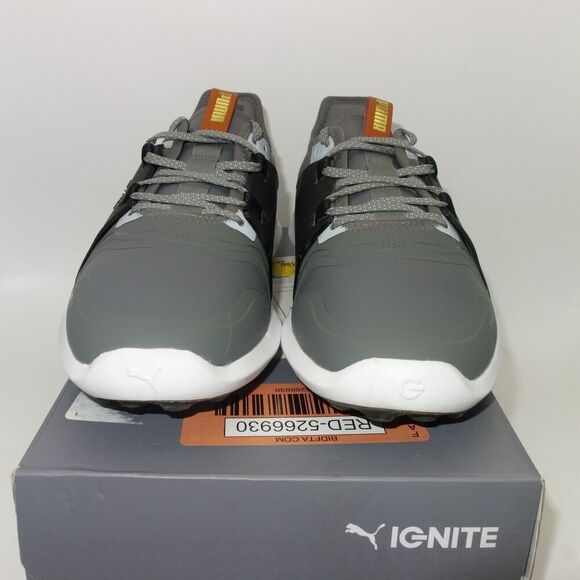 NEW PUMA IGNITE FASTEN8 Spikeless Golf Shoes Men\'s 7 Black Gray Gold main image 6